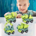 Jouet de construction pour enfants, voiture d'ing�nierie dinosaure, pelle, camion a benne, jouets educatifs, ...