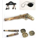 Jouets cosplay d'halloween, 5 pices, boussole de pirate, binoculaire, ensemble de chapeaux, costume ...