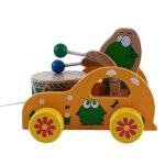 Jouet cratif en bois pour enfants, laisse etendue a la main, voiture, bb, jouet, jeu, son, tracteur, ...