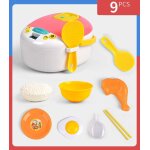 Jouets de cuisine 9 pices, simulation de cuiseur a riz electrique, jouet interactif, mini nourriture ...