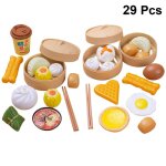 Jouets de cuisine cr�atifs pour enfants, 46 pi�ces / 1 ensemble, petit d�jeuner chinois, dr�le, faux ...