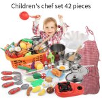 Jouets de cuisine pour enfants, simulation d'ustensiles de cuisine, ustensiles de cuisine, marmite, pole, ...