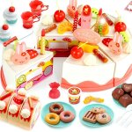 Jouets de cuisine pour faire des g�teaux, faire semblant de manger, couper des fruits, anniversaire, ...