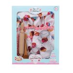 Jouet de cuisine pour filles, ensemble de cuisson, costume pour enfants, jeu de rle, cuisinire