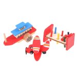 Jouet dcoratif en bois pour maison de poupe 1:12, 1 ensemble de jouets miniatures en bois, bateau, ...