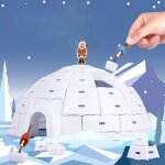 Jouet de dmolition igloo pour maison de neige, pingouin drle, assemblage de blocs de glace, jeu de ...