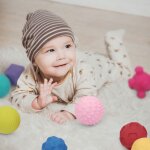 Jouets de dveloppement sensoriel, toucher multi - texture, prise en main, balle de fitness, massage ...