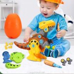 Jouets dinosaures a démonter pour enfants, kit de jeu d'â¿ufs dino avec tournevis, bricolage, ingénierie ... Jouets dinosaures a démonter pour enfants, kit de jeu d'â¿ufs dino avec tournevis, bricolage, ingénierie ...