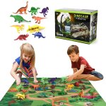 Jouets dinosaures avec tapis de jeu pour enfants, ensemble de jouets, tapis d'activit� et arbre, kit ...