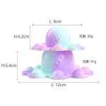 Jouet doux en forme de poulpe, bulle de pouss�e, autisme, fidget, sensoriel, lumineux, porte - cl�s, ...