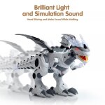 Jouet dragon de feu electrique pour enfants, 2 couleurs, robot a pulvrisation d'eau, dinosaure avec ...