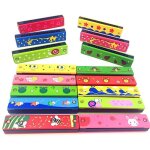 Jouet �ducatif pour enfants, instruments musicaux en bois � double rang�e de 16 trous, harmonica