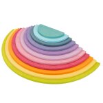 Jouet educatif montessori en bois pour bb, grand arc en ciel, blocs de construction cratifs, empileur ...