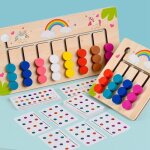 Jouets educatifs montessori en bois pour enfants, couleur fruits animaux, jeu d'entra�nement logique, ...