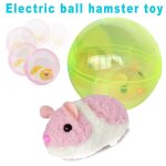 Jouet electrique en peluche pour b�b�, animal mignon, boule de hamster roulant, cadeaux pour enfants, ...