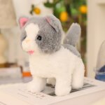 Jouet �lectronique pour chat, peluche chat qui miaule, cadeau d'anniversaire pour enfants, b