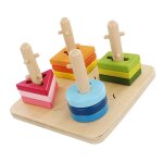 Jouets � empiler en bois, jouet �ducatif d'apprentissage de formes pour les enfants d'�ge pr�scolaire ...