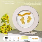 Jouets d'empreinte de bb, schage a l'air, argile douce, kit d'empreinte main pied bb, jouets de ...