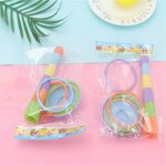 Jouet pour enfants, entra�nement a l'activit�, anneaux color�s, mini virole amusante pour le d�veloppement ...