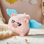 Jouets pour enfants - peluche petit cochon avec queue rotative - c
