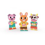 Jouets d'eveil funny magnets - f�te musique / ferme (bois)
