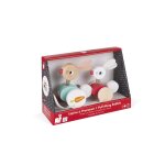 Jouets d'eveil lapins a promener (bois)