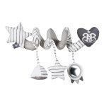 Jouet d'veil spirale rock star baby 3 pour lit, poussette ou arche de jeux - roba - nuage rose - mixte ...