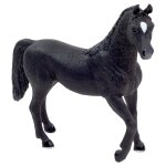Jouet figurine raliste - cheval etalon arabe noir - plante des animaux