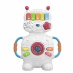 Jouet en forme de robot pour bb, instrument musical, piano pour tout - petit, puzzle a lumire musicale, ...