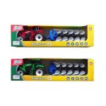 Jouet a friction - tracteur avec charrue - 43 cm - pour enfant de 3 ans et plus - couleur vert ou rouge ...