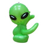 Jouets gonflables pour enfants, modle extraterrestre vert, fournitures de cosplay, fte scientifique ...