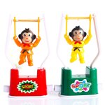 Jouet de gymnastique singe en mouvement cratif pour enfants, stand a gobelet nostalgique, de couleurs ...