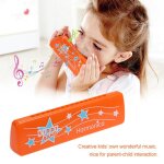 Jouet d'harmonica a 16 trous pour enfants, en plastique, dessin anim�, nouvel instrument de musique, ...