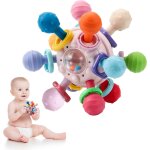 Jouet hochet dentition bebe pour 3 mois, jeux d'eveil balle sensorielle bebe 0 - 6 mois, naissance fille ...