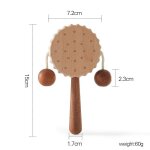 Jouet hochet musical en bois montessori pour enfants, cloche a main koalal, jouet mobile pour bb, poussette ...