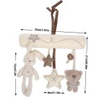 Jouet hochet de poussette avec carillons eoliens pour nouveau - n�s, en forme d'etoile de lapin, pour ...