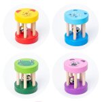 Jouets interactifs souples et educatifs pour b�b�, boule roulante avec anneau secouant la cloche, hochet ...