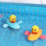 Jouets de jeux d'eau en chane, bateau a rames de bain flottant, canard de dessin anim, education infantile, ...