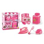 Jouet maison de jeu 4 pices / ensemble mini appareils electriques, simulation machine a laver, aspirateur ...