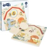 Jouet de manipulation en bois ch�teaux tableau d'activit�s �ducatives small foot