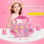 Jouets de maquillage pour enfants, ensemble de maquillage rose, coiffure de princesse, jouet de simulation ...