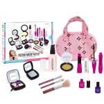 Jouet de maquillage pour fille, jeu de simulation sr et non toxique, ensemble de maquillage rose, beaut ...