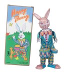 Jouet mécanique en métal, collection classique, horloge rétro, lapin heureux, lapin enroulé, marche en ... Jouet mécanique en métal, collection classique, horloge rétro, lapin heureux, lapin enroulé, marche en ...