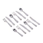 Jouet en mtal pour maison de poupe 1:12, outil de cuisine, fourchette cuillre argenterie, vaisselle ...