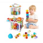 Jouet montessori 1 an, trieur de formes pour bébé, avec 3 jouets à ventouse et labyrinthe de perles, ... Jouet montessori 1 an, trieur de formes pour bébé, avec 3 jouets à ventouse et labyrinthe de perles, ...