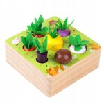 Jouet montessori en bois coloré pour tout - petits : ferme de récolte de carottes Jouet montessori en bois coloré pour tout - petits : ferme de récolte de carottes