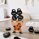 Jouets montessori empilables en bois, blocs de construction hercules int�ressants pour enfants