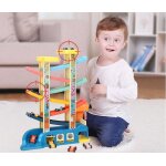 Jouets montessori pour tout - petits, rampe de voiture, pistes de course, garages, parking, cadeau pour ...