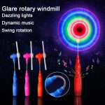 Jouet moulin a vent lumineux et brillant pour enfant, lumi�re led clignotante, musique en forme de bande, ...