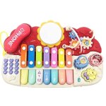 Jouets musicaux 7 en 1 pour tout - petits, piano electronique, xylophone, tambour